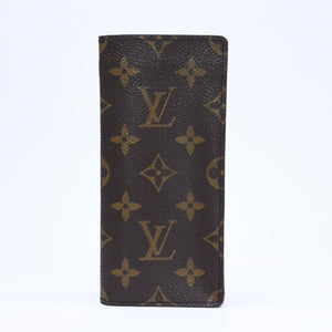 極美品 LOUIS VUITTTON ルイヴィトン モノグラム キャンバス エテュイリュネットサンプール メガネケース ブラウン M62962 中古 4a006101