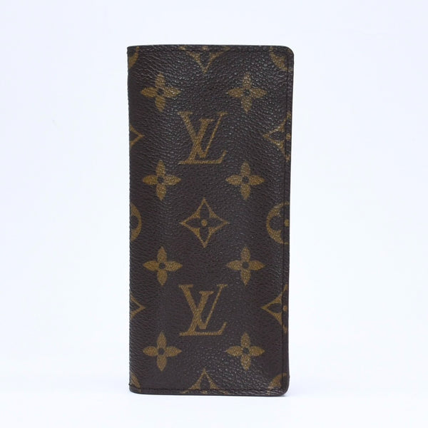 極美品 LOUIS VUITTTON ルイヴィトン モノグラム キャンバス エテュイリュネットサンプール メガネケース ブラウン M62962 中古 4a006101