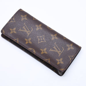 極美品 LOUIS VUITTTON ルイヴィトン モノグラム キャンバス エテュイリュネットサンプール メガネケース ブラウン M62962 中古 4a006101