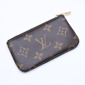極美品 LOUIS VUITTON ルイヴィトン ポシェット・クレ モノグラム・キャンバス コインケース M62650 ブラウン ゴールド金具 中古 4a006344