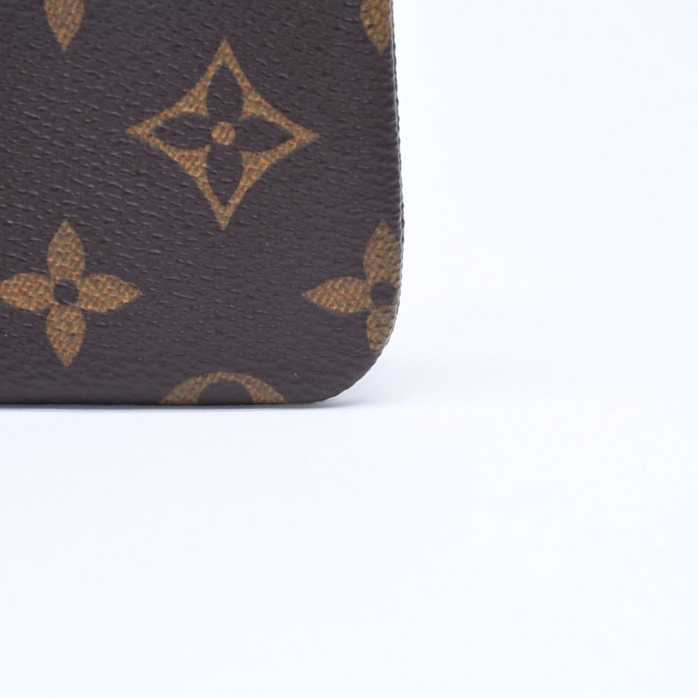 極美品 LOUIS VUITTON ルイヴィトン ポシェット・クレ モノグラム・キャンバス コインケース M62650 ブラウン ゴールド金具 中古 4a006344