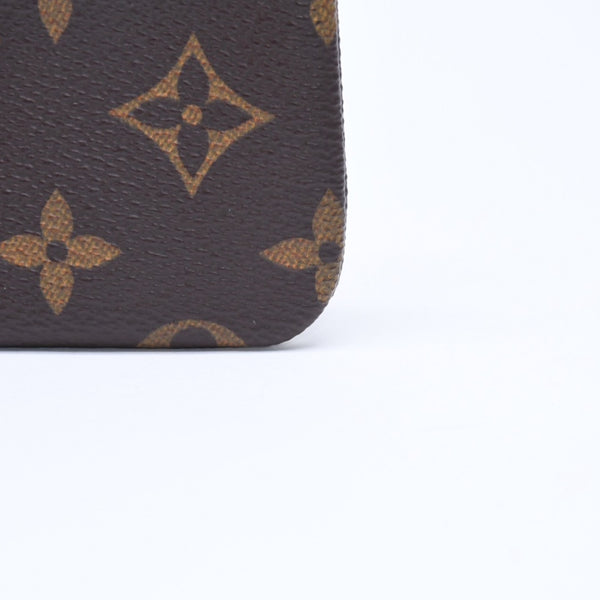 極美品 LOUIS VUITTON ルイヴィトン ポシェット・クレ モノグラム・キャンバス コインケース M62650 ブラウン ゴールド金具 中古 4a006344