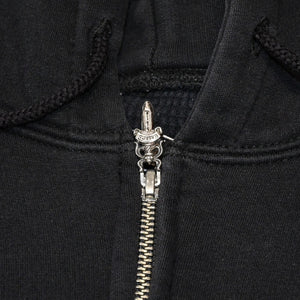 CHROME HEARTS クロムハーツ × FOTI フォティ ハリスティーター ジップアップフーディー サイズS ダガー ブラック 美品 中古 4a006266