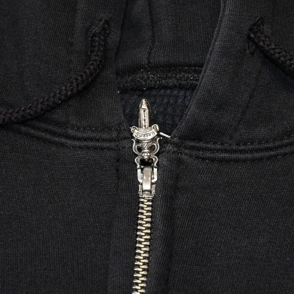 CHROME HEARTS クロムハーツ × FOTI フォティ ハリスティーター ジップアップフーディー サイズS ダガー ブラック 美品 中古 4a006266