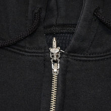 画像をギャラリービューアに読み込む, CHROME HEARTS クロムハーツ × FOTI フォティ ハリスティーター ジップアップフーディー サイズS ダガー ブラック 美品 中古 4a006266