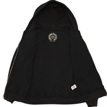 画像をギャラリービューアに読み込む, CHROME HEARTS クロムハーツ × FOTI フォティ ハリスティーター ジップアップフーディー サイズS ダガー ブラック 美品 中古 4a006266
