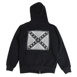 CHROME HEARTS クロムハーツ × FOTI フォティ ハリスティーター ジップアップフーディー サイズS ダガー ブラック 美品 中古 4a006266