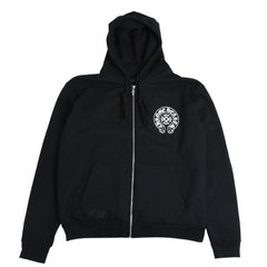 新品未使用 CHROME HEARTS クロムハーツ ジップアップフーディー パーカー サイズM 東京限定 ホースシュー ブラック 中古 4a006260