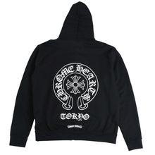 画像をギャラリービューアに読み込む, 新品未使用 CHROME HEARTS クロムハーツ ジップアップフーディー パーカー サイズM 東京限定 ホースシュー ブラック 中古 4a006260
