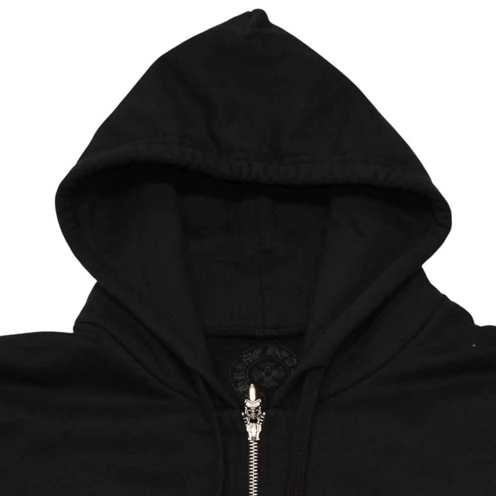 新品未使用 CHROME HEARTS クロムハーツ ジップアップフーディー パーカー サイズM 東京限定 ホースシュー ブラック 中古 4a006260