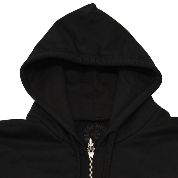 新品未使用 CHROME HEARTS クロムハーツ ジップアップフーディー パーカー サイズM 東京限定 ホースシュー ブラック 中古 4a006260