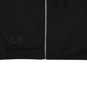 新品未使用 CHROME HEARTS クロムハーツ ジップアップフーディー パーカー サイズM 東京限定 ホースシュー ブラック 中古 4a006260