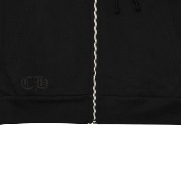新品未使用 CHROME HEARTS クロムハーツ ジップアップフーディー パーカー サイズM 東京限定 ホースシュー ブラック 中古 4a006260