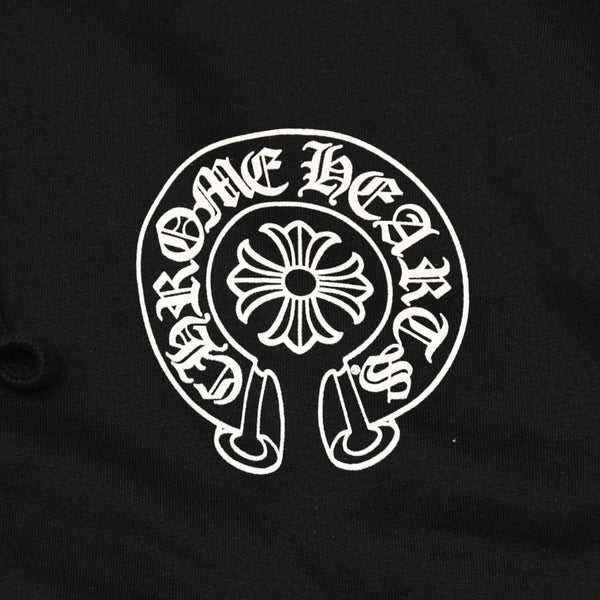新品未使用 CHROME HEARTS クロムハーツ ジップアップフーディー パーカー サイズM 東京限定 ホースシュー ブラック 中古 4a006260