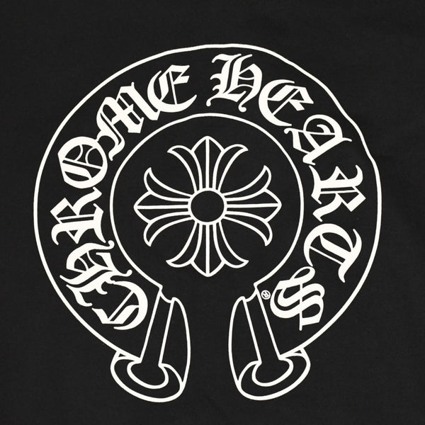 新品未使用 CHROME HEARTS クロムハーツ ジップアップフーディー パーカー サイズM 東京限定 ホースシュー ブラック 中古 4a006260
