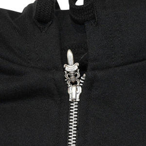 新品未使用 CHROME HEARTS クロムハーツ ジップアップフーディー パーカー サイズM 東京限定 ホースシュー ブラック 中古 4a006260