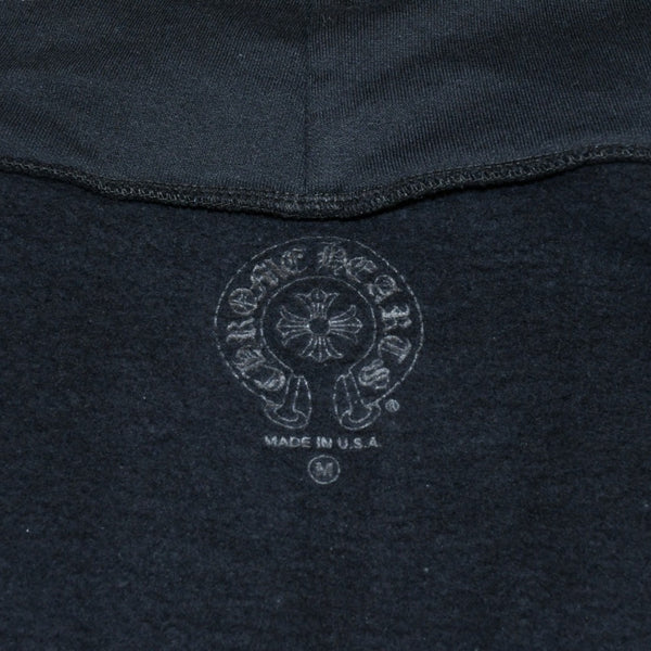 新品未使用 CHROME HEARTS クロムハーツ ジップアップフーディー パーカー サイズM 東京限定 ホースシュー ブラック 中古 4a006260