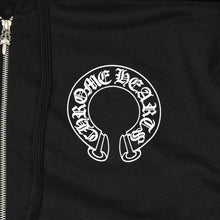 画像をギャラリービューアに読み込む, 新品未使用 CHROME HEARTS クロムハーツ ジップアップフーディー パーカー サイズM フローラルクロス ブラック 中古 4a006244