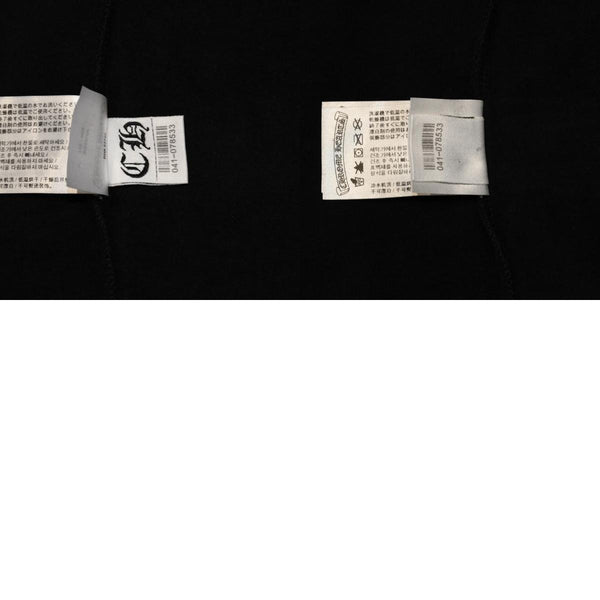 新品未使用 CHROME HEARTS クロムハーツ ジップアップフーディー パーカー サイズM フローラルクロス ブラック 中古 4a006244