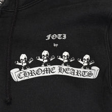 画像をギャラリービューアに読み込む, CHROME HEARTS クロムハーツ × FOTI フォティ ハリスティーター ジップアップフーディー サイズS ダガー ブラック 美品 中古 4a006266