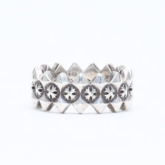 CHROME HEARTS クロムハーツ DOUBLE PYRAMID PLUS RING ダブルピラミッド プラス リング 重量10.19g サイズ14号 シルバー925 美品 中古 4a006267