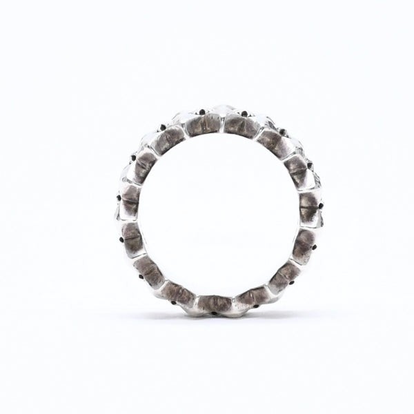 CHROME HEARTS クロムハーツ DOUBLE PYRAMID PLUS RING ダブルピラミッド プラス リング 重量10.19g サイズ14号 シルバー925 美品 中古 4a006267
