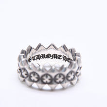 画像をギャラリービューアに読み込む, CHROME HEARTS クロムハーツ DOUBLE PYRAMID PLUS RING ダブルピラミッド プラス リング 重量10.19g サイズ14号 シルバー925 美品 中古 4a006267