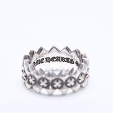 画像をギャラリービューアに読み込む, CHROME HEARTS クロムハーツ DOUBLE PYRAMID PLUS RING ダブルピラミッド プラス リング 重量10.19g サイズ14号 シルバー925 美品 中古 4a006267