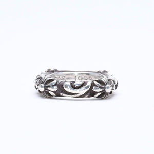 CHROME HEARTS クロムハーツ SBT BAND RING SBT バンドリング 指輪 重量約8.62g サイズ9号 シルバー925 美品 中古 4a006287