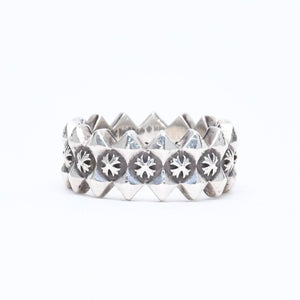 CHROME HEARTS クロムハーツ DOUBLE PYRAMID PLUS RING ダブルピラミッド プラス リング 重量10.19g サイズ14号 シルバー925 美品 中古 4a006267