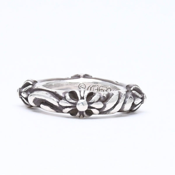 CHROME HEARTS クロムハーツ SBT BAND RING SBT バンドリング 指輪 重量約8.62g サイズ9号 シルバー925 美品 中古 4a006287