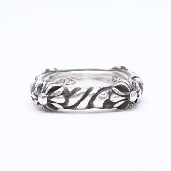 CHROME HEARTS クロムハーツ SBT BAND RING SBT バンドリング 指輪 重量約8.62g サイズ9号 シルバー925 美品 中古 4a006287