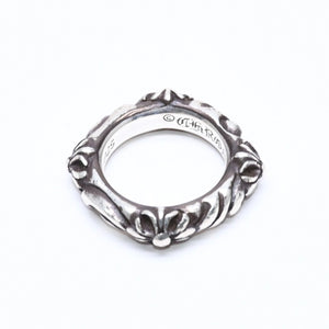 CHROME HEARTS クロムハーツ SBT BAND RING SBT バンドリング 指輪 重量約8.62g サイズ9号 シルバー925 美品 中古 4a006287