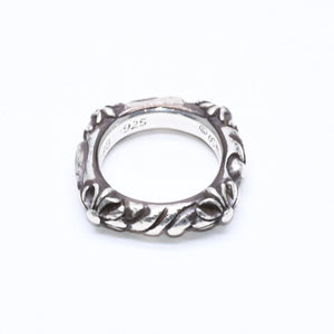 CHROME HEARTS クロムハーツ SBT BAND RING SBT バンドリング 指輪 重量約8.62g サイズ9号 シルバー925 美品 中古 4a006287