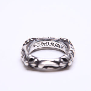 CHROME HEARTS クロムハーツ SBT BAND RING SBT バンドリング 指輪 重量約8.62g サイズ9号 シルバー925 美品 中古 4a006287