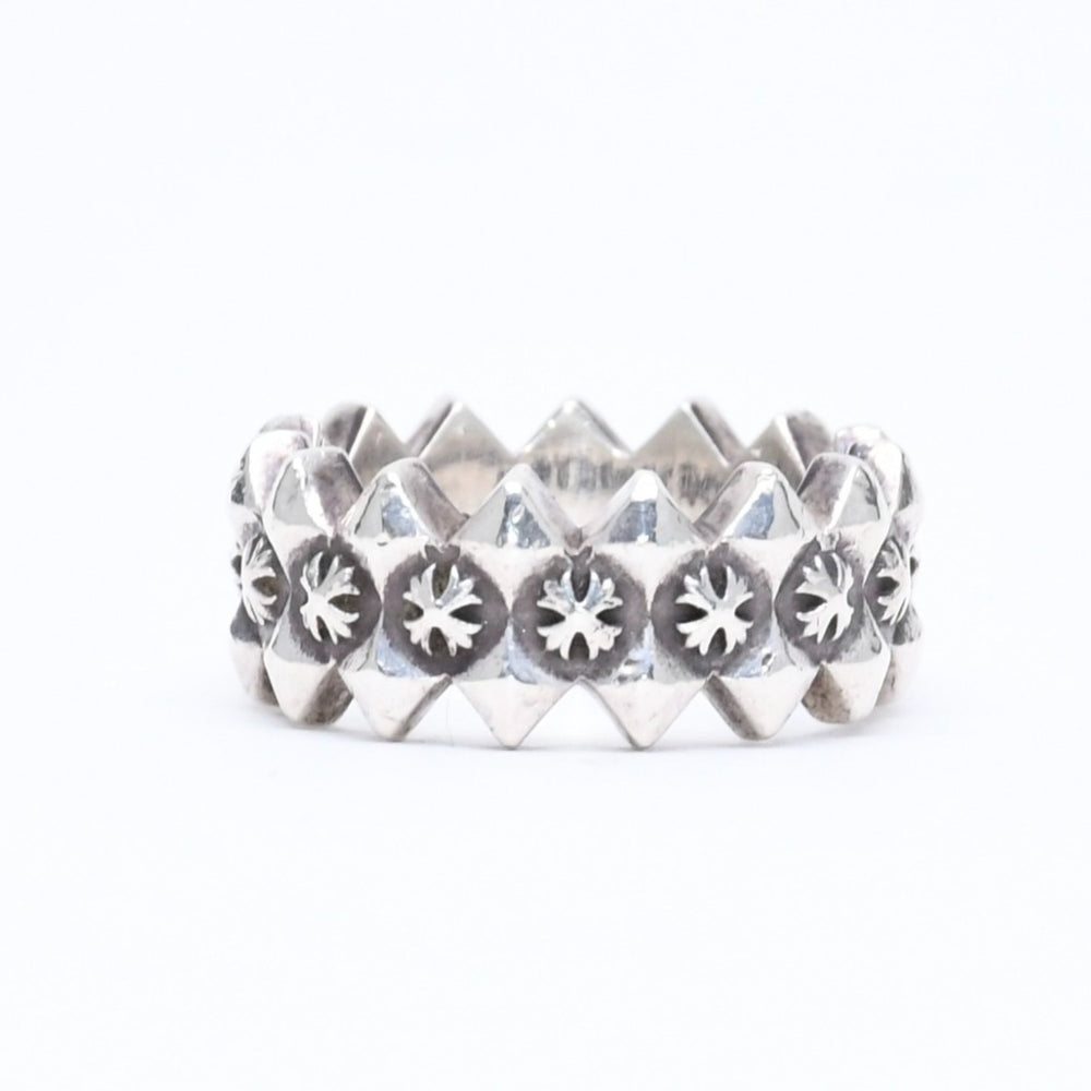 CHROME HEARTS DOUBLE PYRAMID PLUS RING Weight 10.19g Size 14 Silver 925 Good Condition Used 4a006267