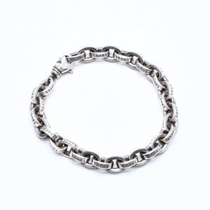 極美品 CHROME HEARTS クロムハーツ ラージ ペーパーチェーン ブレスレット 9インチ 重量約36.14g 全長約21cm シルバー925 中古 4a006288