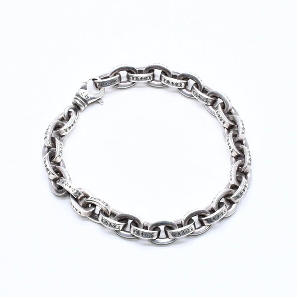 極美品 CHROME HEARTS クロムハーツ ラージ ペーパーチェーン ブレスレット 9インチ 重量約36.14g 全長約21cm シルバー925 中古 4a006288