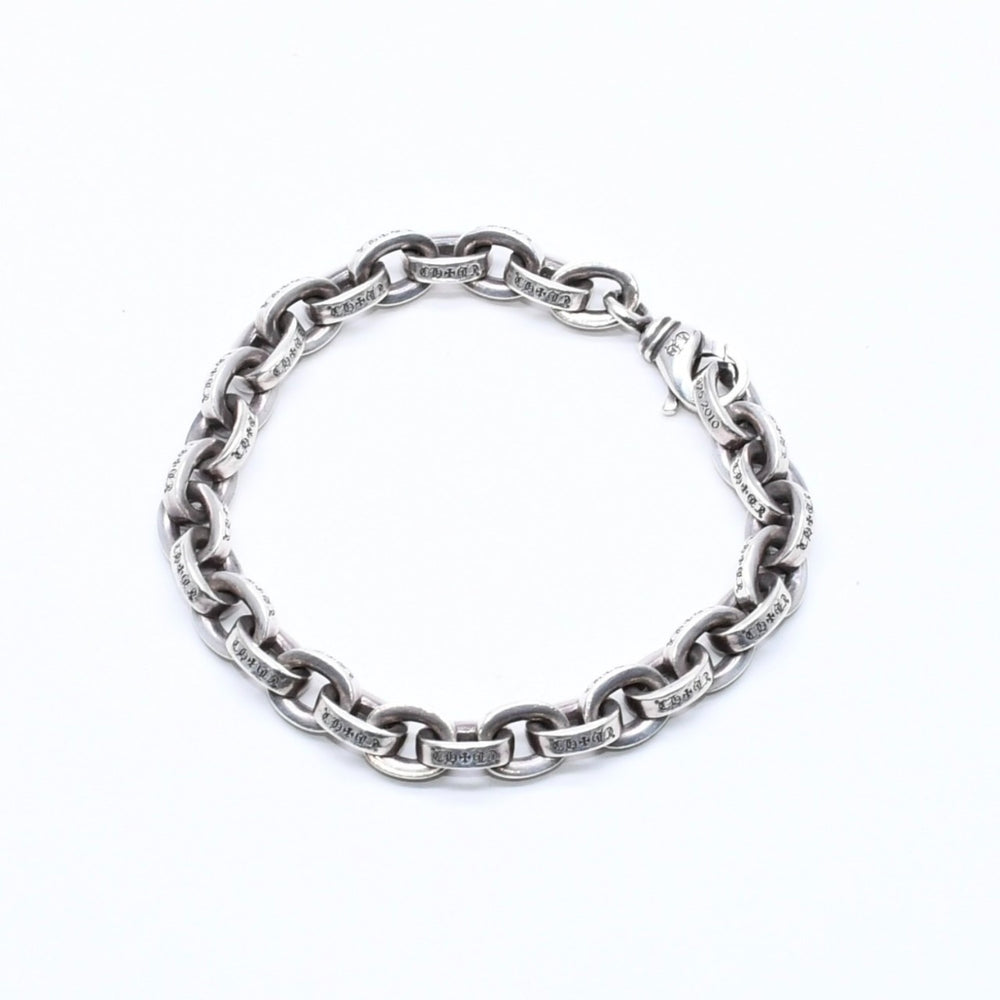 極美品 CHROME HEARTS クロムハーツ ラージ ペーパーチェーン ブレスレット 9インチ 重量約36.14g 全長約21cm シルバー925 中古 4a006288