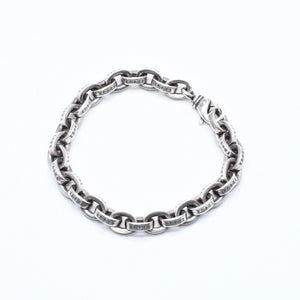 極美品 CHROME HEARTS クロムハーツ ラージ ペーパーチェーン ブレスレット 9インチ 重量約36.14g 全長約21cm シルバー925 中古 4a006288