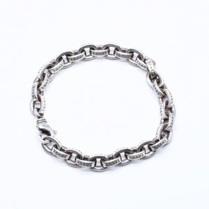 極美品 CHROME HEARTS クロムハーツ ラージ ペーパーチェーン ブレスレット 9インチ 重量約36.14g 全長約21cm シルバー925 中古 4a006288