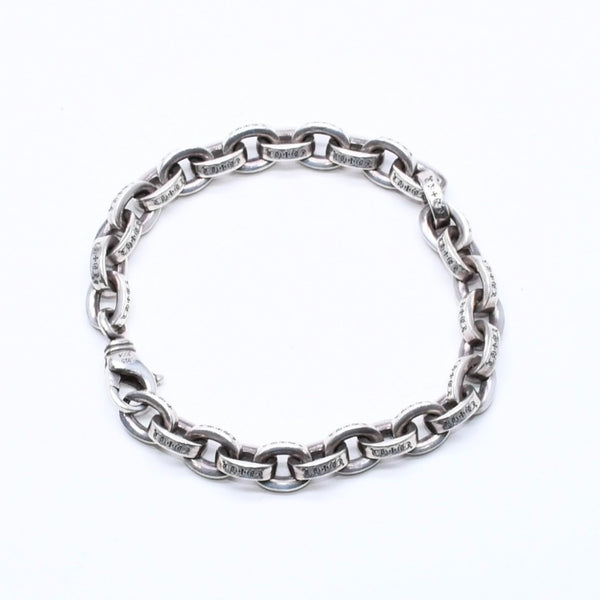極美品 CHROME HEARTS クロムハーツ ラージ ペーパーチェーン ブレスレット 9インチ 重量約36.14g 全長約21cm シルバー925 中古 4a006288