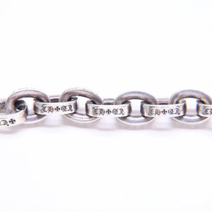 極美品 CHROME HEARTS クロムハーツ ラージ ペーパーチェーン ブレスレット 9インチ 重量約36.14g 全長約21cm シルバー925 中古 4a006288