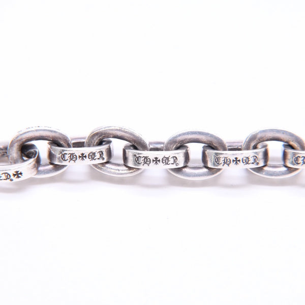 極美品 CHROME HEARTS クロムハーツ ラージ ペーパーチェーン ブレスレット 9インチ 重量約36.14g 全長約21cm シルバー925 中古 4a006288