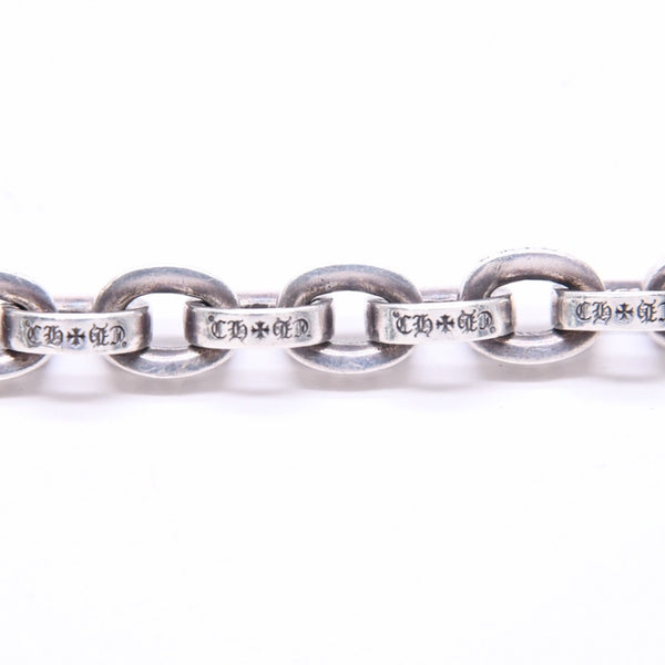 極美品 CHROME HEARTS クロムハーツ ラージ ペーパーチェーン ブレスレット 9インチ 重量約36.14g 全長約21cm シルバー925 中古 4a006288