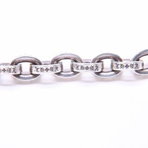 極美品 CHROME HEARTS クロムハーツ ラージ ペーパーチェーン ブレスレット 9インチ 重量約36.14g 全長約21cm シルバー925 中古 4a006288