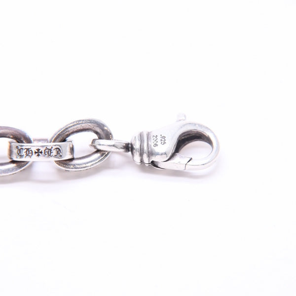 極美品 CHROME HEARTS クロムハーツ ラージ ペーパーチェーン ブレスレット 9インチ 重量約36.14g 全長約21cm シルバー925 中古 4a006288