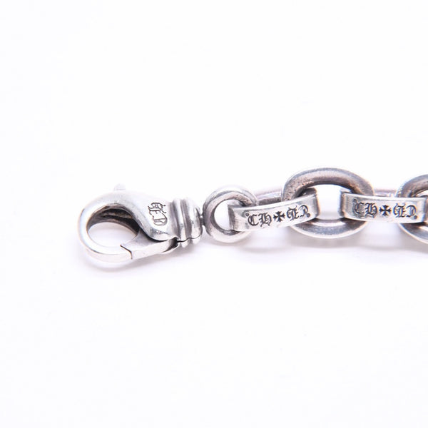 極美品 CHROME HEARTS クロムハーツ ラージ ペーパーチェーン ブレスレット 9インチ 重量約36.14g 全長約21cm シルバー925 中古 4a006288