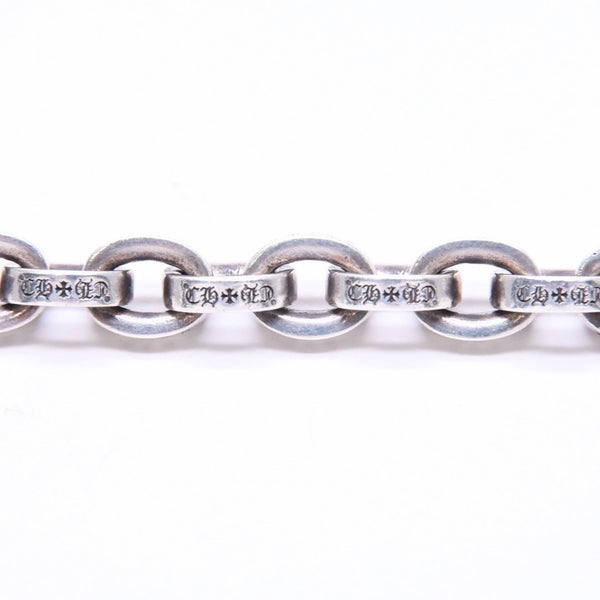極美品 CHROME HEARTS クロムハーツ ラージ ペーパーチェーン ブレスレット 9インチ 重量約36.14g 全長約21cm シルバー925 中古 4a006288
