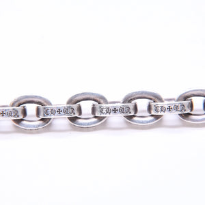 極美品 CHROME HEARTS クロムハーツ ラージ ペーパーチェーン ブレスレット 9インチ 重量約36.14g 全長約21cm シルバー925 中古 4a006288